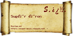 Sugár Áron névjegykártya