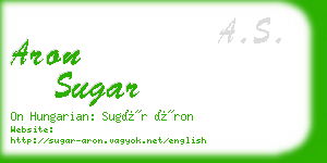 aron sugar business card